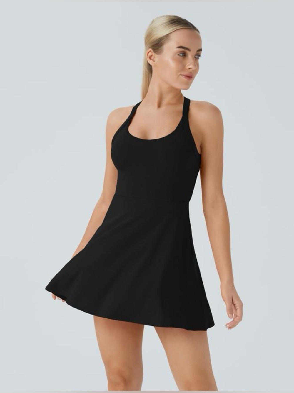 Women’s HALARA Backless Twisted Active Dress Black S